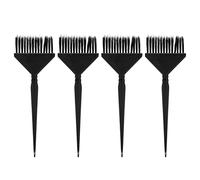 Brosse de teinture capillaire 4pcs de largeur portable pointu raide queue pointue même coloriage teinte coiffeur (Noir)