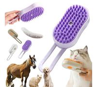 Brosse De Toilettage À Vapeur Pour Animaux, Nettoyeur Vapeur Autonettoyant 4 En 1 Pour Chiens Et Chats, Pour Masser Et Nettoyer Les Poils Morts(A-Purple)