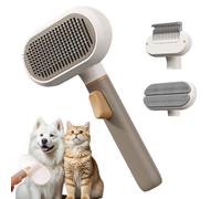 Brosse de toilettage antidérapante à 3 têtes pour chat et chien, outil d'épilation pour sous-poil court et long, massage, bain, nettoyage de maison, appartement, bureau, dortoir, meubles pour animaux
