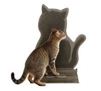 Brosse de Toilettage Douce pour Chat Brosse de Massage avec Support d’Herbe Peigne de Massage pour Chat à Poils Courts et Longs Toilettur Automatique pour Porte Table Jouet à Gratter, Café
