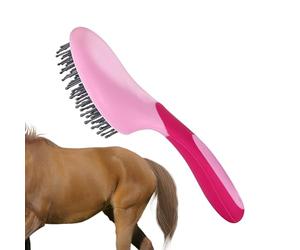 Brosse De Toilettage Équine - Peigne Aux Cheveux De Cheval, Outil De Queue De Manne | Poignée De Poignée Confortable Avec Conception De Poils, Pinceau De Style Professionnel Pour L'entretien