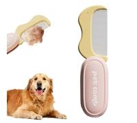 Brosse de toilettage pliable pour chien - 12,5 x 3,8 cm - Avec épilateur - Peigne démêlant sous poil - Pour chiens, chats, chiots, chatons, baignades et nettoyage d'intérieur
