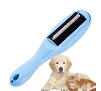 Brosse de toilettage pour animaux de compagnie - Brosse combinée avec rouleau et étrille en caoutchouc - Portable - Pour la maison, la voiture, les tapis, les meubles