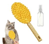 Brosse de toilettage pour animaux de compagnie, brosse de massage en forme de Durian, peigne de massage doux avec flacon pulvérisateur, poignée antidérapante pour chiots à poils courts, chatons