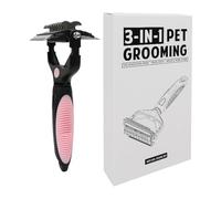 Brosse de toilettage pour animaux de compagnie, dissolvant de nœuds pour animaux de compagnie, râteau de marié pour chiens portable, peigne de deshedding de chat léger, 7.4x4.09x1,18 pouces outil de r