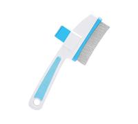 Brosse de toilettage pour chat | Fournitures de toilettage pour animaux de compagnie avec bouton de déverrouillage | Peigne anti-puces pour chaton - pour massage, bain, poils longs et courts pour