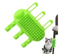 Brosse de toilettage pour chaton, 17 x 15 x 2 cm, fournitures de toilettage pour chat, brosse douce avec sangle réglable pour chats et chiens à la maison