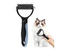 Brosse de toilettage pour chats : décaissement pour chiots d'animaux domestiques double face, fournitures pour animaux de compagnie, brosse de toilette double face, outil de préparation épais pour