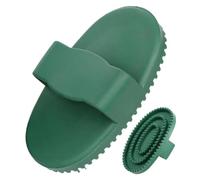 Brosse de toilettage pour cheval Étrille masseuse en caoutchouc doux avec | Brosse à poils pour chien toilettage Pour éliminer les poils morts, masser, baigner, laver, doucher, chie Vert