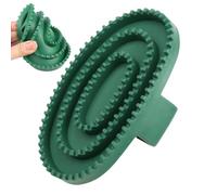 Brosse de toilettage pour cheval Peigne masseur en caoutchouc pour cheval | Brosse à poils pour chien toilettage Pour éliminer les poils morts, masser, baigner, laver, doucher, Vert