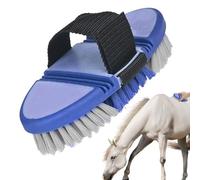 Brosse de toilettage pour chevaux - Brosse en crin de cheval - Brosse en crin de cheval - Brosse flexible et pliable - Brosse de nettoyage pour cheval - Fournitures de toilettage pour chevaux