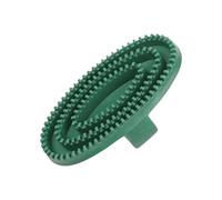 Brosse de toilettage pour chevaux pour les soins du bain, S | Épurateur de curry ovale en silicone, poignée en boucle de doigt, dents en couches, massage doux du pelage