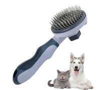 Brosse de toilettage pour chien - 20,2 x 7,5 x 5,8 cm - Peigne pour animaux de compagnie, épilateur de chat | Brosse lissante autonettoyante, outil de massage doux pour chiots, peigne démêlant pour