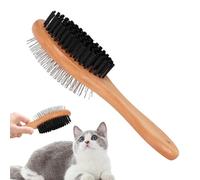 Brosse De Toilettage Pour Chien - Double Face avec Poignée Confort,Peigne Étrille Anti-Peluches pour Chat et Chien | Pour Massage Bain Lavage Nettoyage Poils Longs Et Courts Pour Chiots Et Chatton