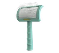 Brosse de toilettage pour chien et chat - Élimine en douceur les nœuds lâches - Poils sans douleur - Antidérapant - Petit toilettage avec épingles souples et poignée solide pour chiens avec longue