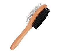 Brosse de Toilettage pour Chien et Chat | Manche Bois Confortable Pour Enlèvement Poils | Peigne Étrille Anti-Peluches pour Chat et Chien,Massage Chiot Poils Longs et Courts Intérieur Extérieur Maison