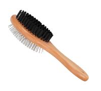 Brosse de toilettage pour chien - Poignée confortable double face, brosse pour chien pour chiens à poils longs - Convient pour le massage, le bain, le lavage et le nettoyage des poils longs et courts