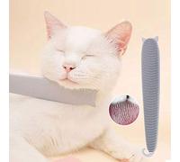 Brosse de toilettage pour langue de chat - Plastique Rose/Gris, Design double fonction, 3,7 x 22 cm, 86 g, 1 pièce, améliore la liaison avec votre félin