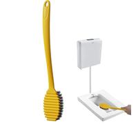 Brosse de toilette à long manche, brosse de toilette pliable | Brosse de nettoyage pliable pour salle de bain - Système de nettoyage de douche sans impasse pour mur carrelé, éviers, baignoire, lavabo,