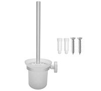 Brosse de Toilette avec Support, Espace en Aluminium et Céramique, Ensemble de Supports de Brosse de Toilette Muraux, Outils de Nettoyage, Accessoires de Salle de Bains