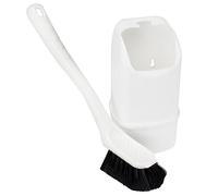Brosse de toilette de camping 24 cm avec support - Petite brosse WC pour toilettes chimiques, camping, bateau, toilettes, accessoires de nettoyage, kit de toilette d'extérieur, salle de bain