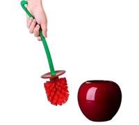 Brosse de toilette en cerise, brosse de toilette en forme de cerise | Outil de nettoyage de salle de bain domestique,Porte-brosse de toilette avec manche long Lave-vaisselle de toilette de petite