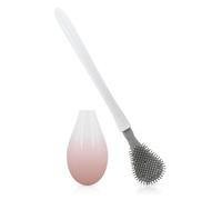 Brosse de toilette, en silicone, avec support à séchage rapide, à long manche, pour golf, rose