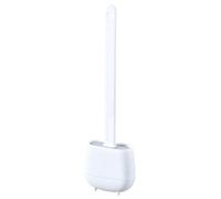 Brosse de Toilette en Silicone avec Support - Écouvillon Mural sans Perçage | Balayette WC Suspendue ou sur Pied | Séchage Rapide, Nettoyage en Profondeur, Tête Flexible en TPR pour Salle de Bain