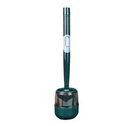 Brosse de Toilette en Silicone, Pinceau de Toilette en Silicone Suspendu au ménage avec Distributeur de Savon, Nettoyage sans impasses (Vert), Ensemble de brosses de Toilette
