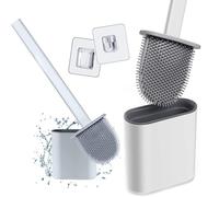 Brosse de toilette en silicone pour coquille + porteuse