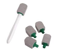 Brosse de toilette ergonomique en pierre ponce naturelle à long manche antidérapant pour eau dure tenace et calcaire