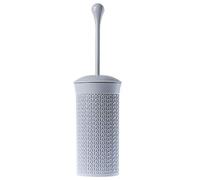 Brosse de Toilette et récipient KADAX, Brosse de Toilette en Plastique, Ensemble de Toilette, Support, Brosse de Toilette avec Manche Ergonomique, pour Salle de Bain, Ensemble de Brosse (Gris)