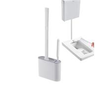 Brosse de toilette et support en silicone, brosse de toilette murale | Brosse nettoyante à économie d'énergie | Brosses et supports de toilette à long manche, brosse de cuvette de toilette pour lavabo