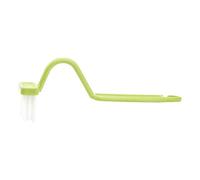 Brosse de toilette incurvée en plastique - Brosse de nettoyage des coins des toilettes - Brosse de toilette en plastique sans aveugle - Brosse de toilette à long manche Gfm629 (A, taille unique)