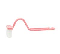 Brosse de toilette incurvée en plastique - Brosse de nettoyage des coins des toilettes - Brosse de toilette en plastique sans aveugle - Brosse de toilette à long manche Gfm629 (B, taille unique)