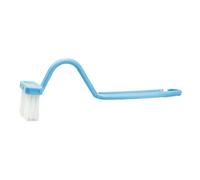 Brosse de toilette incurvée en plastique - Brosse de nettoyage des coins des toilettes - Brosse de toilette en plastique sans aveugle - Brosse de toilette à long manche Gfm629 (C, taille unique)