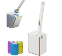Brosse de Toilette jetable avec 18 recharges de Baguettes, Baguettes Nettoyage Cuvette Toilettes et têtes Recharge d'épurateur, système Nettoyage jetable à Suspendre au Mur pour Le n