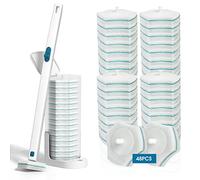 Brosse de Toilette, Jetable Baguette de Toilette, Kit de Baguette de Toilette, Nettoyage de Brosse de Toilette pour la Salle de Bain, 48 recharges