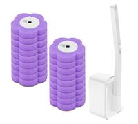 Brosse de Toilette jetable, Brosse de Toilette, kit de démarrage pour Le Nettoyage des Toilettes avec senteurs, 18 têtes de Recharge pour la Salle de Bain