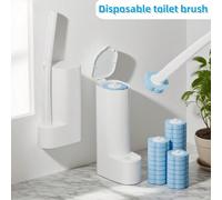 Brosse de toilette jetable, ensemble de nettoyage de salle de bain, nettoyage efficace, brosse d'hygiène pour toilettes et salles de bain, prête à l'emploi et jetable pour plus de commodité 48 têtes d