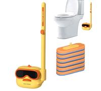 Brosse De Toilette pour Salle De Bain, Outil De Nettoyage Mural en Forme De Canard, Épurateur De Toilettes pour Camping-Car, pour Propriétaires, Locataires, Maison