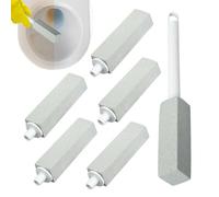Brosse de toilette propre en pierre ponce, pierre ponce pour toilettes | Dissolvant de nettoyant à eau dure - Brosse de toilette extra forte avec manche long, élimine l'accumulation de calcium et