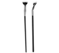 Brosse de ventilateur de mascara pour les cils 2 pcs 6, 8 pouces angle pliage Cils Synthétique Fibre d'application Smooth Application Toue maquillage des supérieur inférieur Eye Le levrage