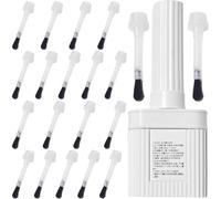 Brosse de vernis à ongles 20pcs Remplacement de la tête ronde Round Nail Glue Bross avec bouteille vide outils de vernis à ongles pour le salon à la maison, brosse à vernis à ongles