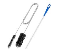 Brosse de vidange flexible - Kit de nettoyage de canalisations 2 pièces - Longue brosse de drainage, outil de débouchage pour la cuisine, les cheveux, la graisse, l'entretien des gouttières de vidange