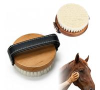Brosse de Visage pour Cheval Silk-Touch - Brosse de Pansage Ultra-Douce Haute Densité pour Yeux, Oreilles et Naseaux - Manche Ergonomique en Bois Premium - Élimine la Poussière - Idéale Zones Sensible