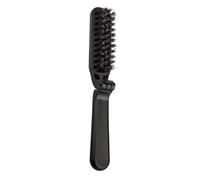 Brosse de voyage pliable en poils de sanglier - Outil de coiffure de poche antistatique pliable pour homme et femme
