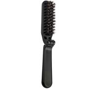 Brosse de voyage pliable en poils de sanglier - Outil de coiffure de poche antistatique pliable pour homme et femme