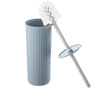 Brosse décorative en Plastique pour Cuvette de Toilette et Support, Taupe (Lot de 1) - Brosse de Nettoyage pour Salle de Bain - Design nervuré