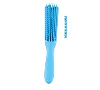 Brosse démêlante à 8 rangées, ergonomique, amovible, universelle, portable, massage démêlant, peigne facilement, brosse à cheveux pour humide, sec, épais et fin (Bleue)